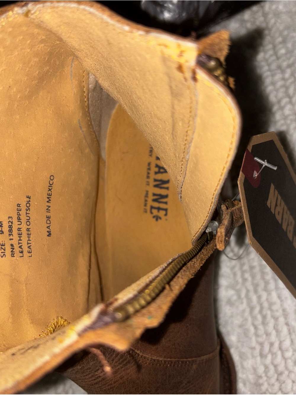 Shyanne Brown Leather Ankle Boots with Cream Embroidery Boot Barn - Picture 7 of 10